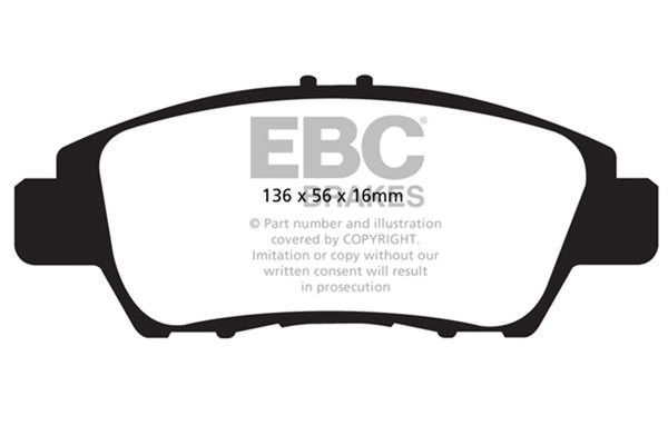 EBC 10-15 Fits Honda CR-Z Yellowstuff Front Brake Pads DP42041R