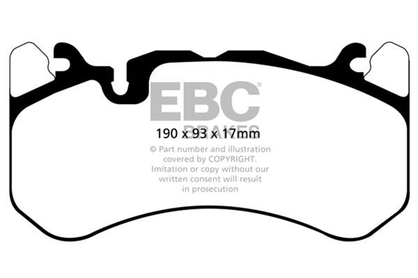 EBC 13-14 Fits Audi RS7 4.0TT (W/Cast Iron Rotors & Trapezoid Weights) Bluestuff Front Brake Pads DP52081NDX