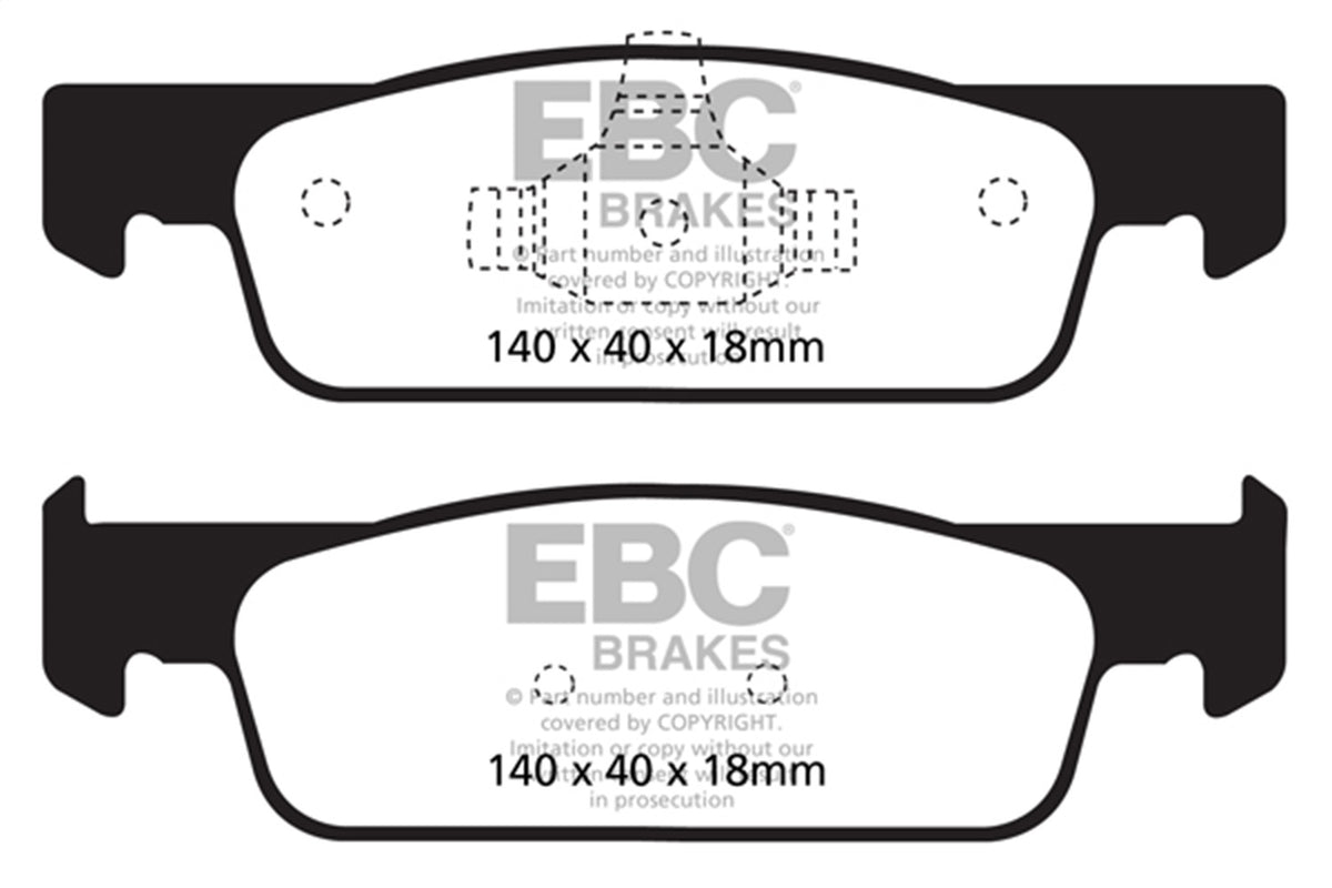EBC 2016-2017 Smart Fortwo 0.9L Turbo Ultimax2 Front Brake Pads UD1830