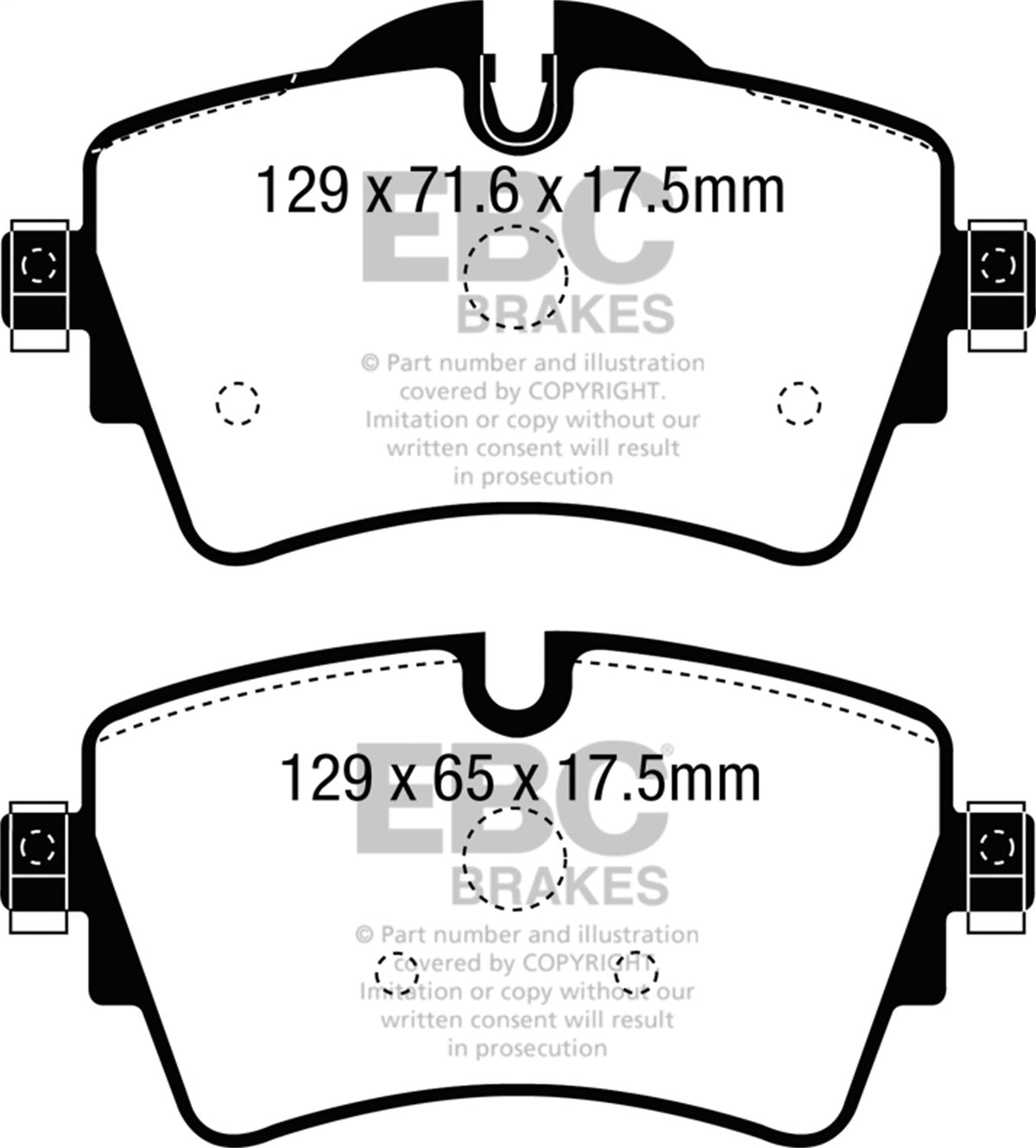 EBC 14+ Mini Hardtop 2.0 Turbo Cooper S Ultimax2 Front Brake Pads UD1801