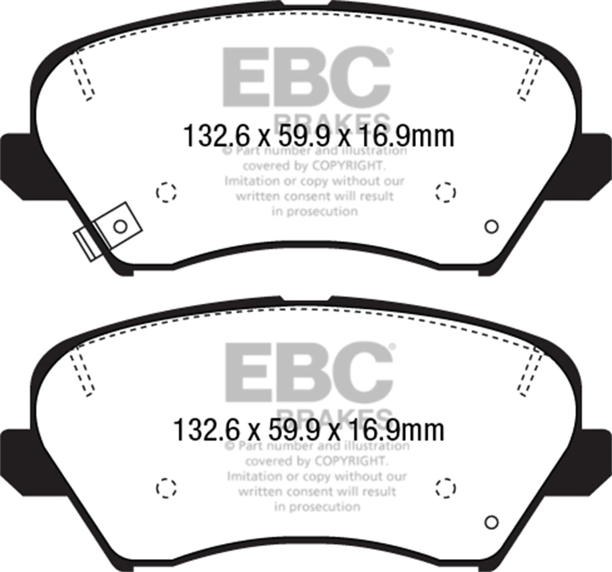 EBC 2017 Fits Hyundai Elantra GT 2.0L Greenstuff Front Brake Pads DP22232