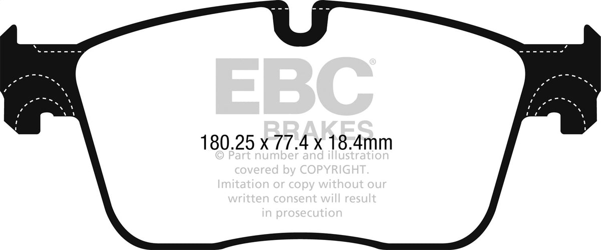 EBC 2017+ Juguar F-Pace Ultimax2 Front Brake Pads (Use w/ 13.8in Rotors) UD1861