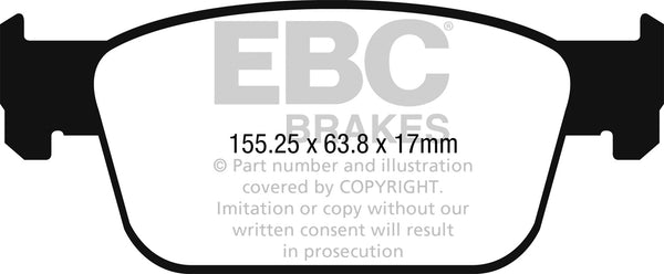 EBC 2017+ Fits Audi A4 2.0L Turbo (B9) Yellowstuff Front Brake Pads DP42273R
