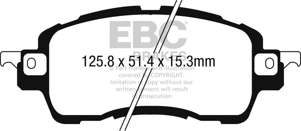 EBC 2016+ Fits Toyota Yaris Ia Greenstuff Front Brake Pads DP22275