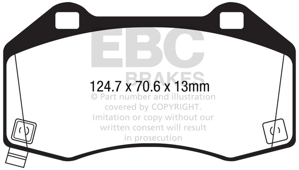 EBC 2017+ Fiat 124 Spider 1.4L Turbo Abarth Yellowstuff Front Brake Pads DP42286R