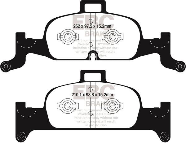 EBC 2018+ Fits Audi A4 Allroad Quattro 2.0L Turbo Yellowstuff Front Brake Pads DP42290R