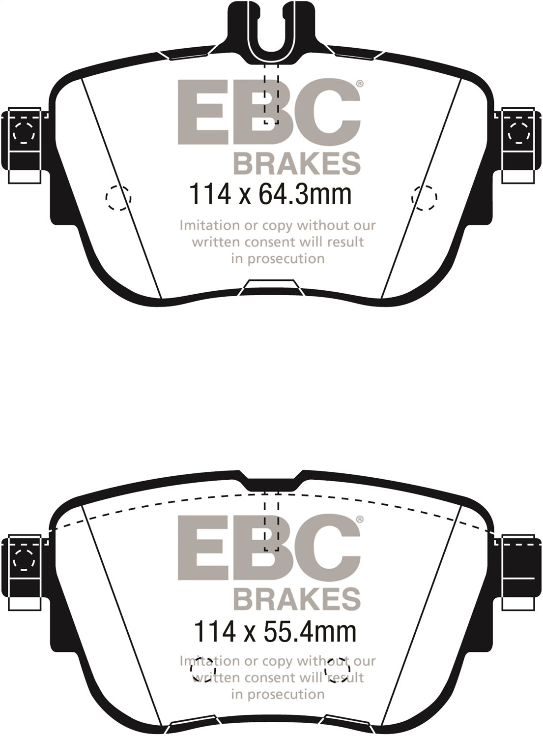 EBC 2017+ Fits Mercedes-Benz E300 (W213) Yellowstuff Rear Brake Pads DP42297R