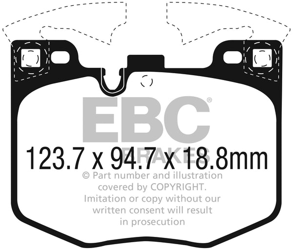 EBC 2017+ Fits BMW 530 2.0L Turbo (G30) Yellowstuff Front Brake Pads DP42302R