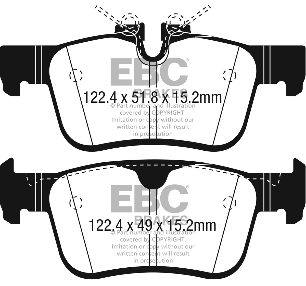 EBC 2017+ Volvo S90 2.0L Turbo Yellowstuff Rear Brake Pads DP42306R