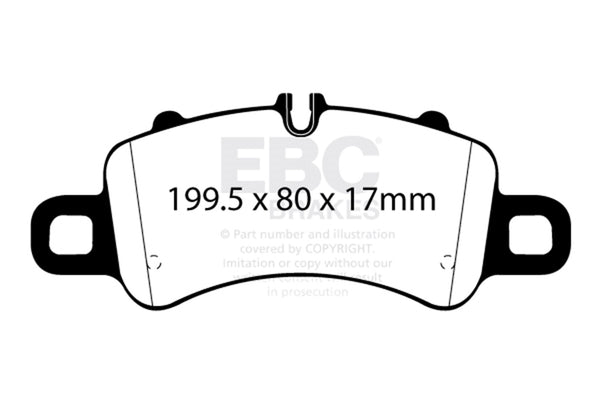 EBC 2016+ Fits Porsche 911 (991/2 W/Cast Iron Rotors) 3.0TT Carrera Bluestuff Front Brake Pads DP52307NDX