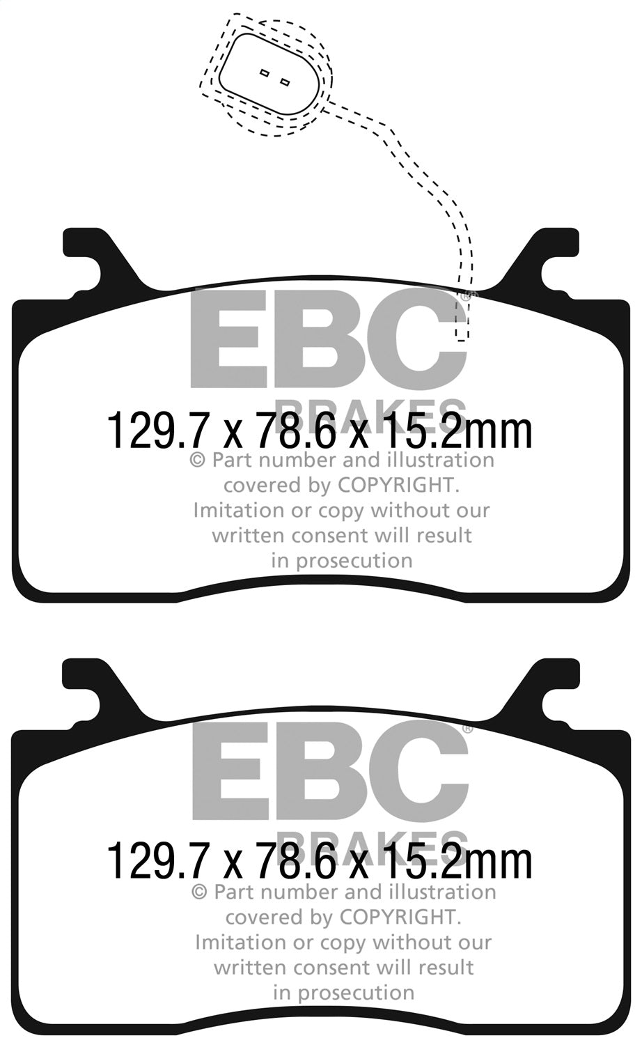 EBC 17-18 Alfa Romeo Giulia Ultimax OEM Replacement Front Brake Pads UD2052