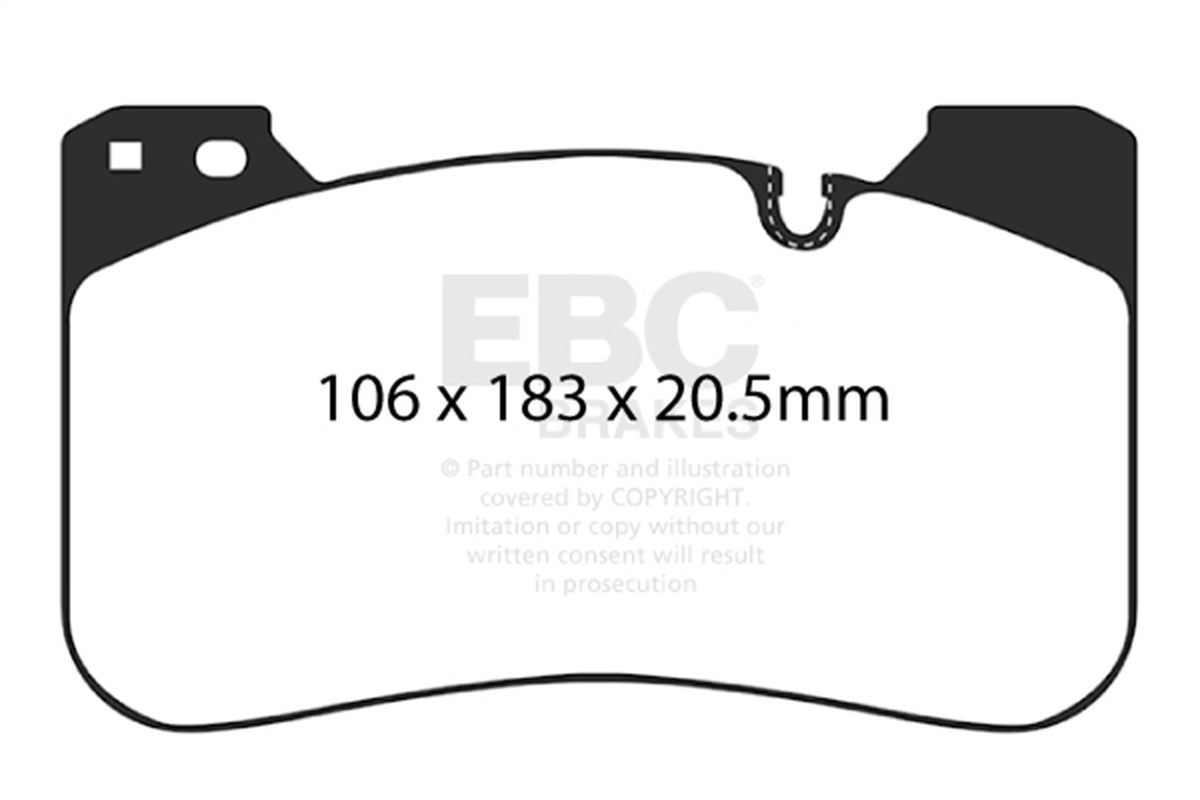 EBC 2018+ Fits BMW M5 4.4TT (F90) Yellowstuff Front Brake Pads DP42331R