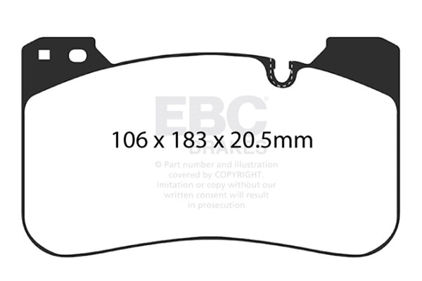 EBC 2018+ Fits BMW M5 4.4TT (F90) Yellowstuff Front Brake Pads DP42331R