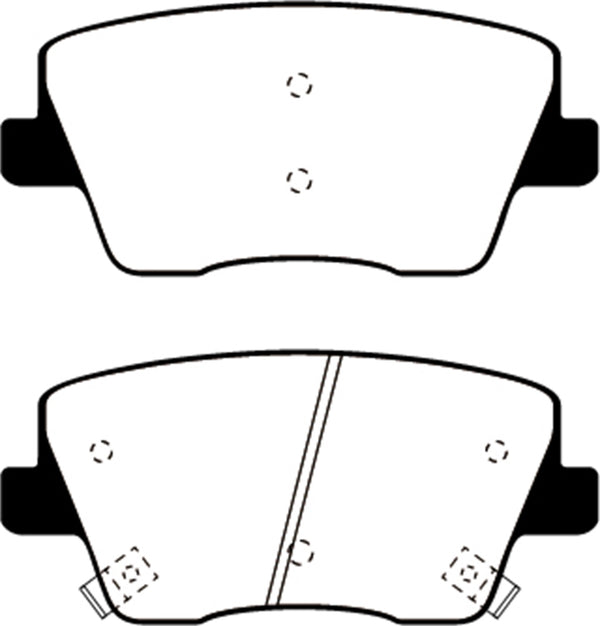 EBC 2019+ Fits Hyundai Veloster N (2nd Gen) 2.0L Turbo Yellowstuff Rear Brake Pads DP42344R