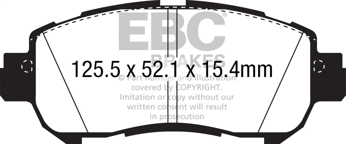 EBC 2018+ Fits Nissan Kicks 1.6L Yellowstuff Front Brake Pads DP42346R
