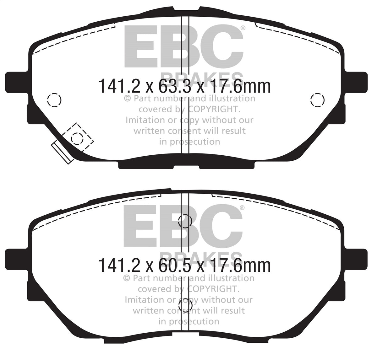 EBC 2017+ Fits Toyota C-Hr 2.0L Yellowstuff Front Brake Pads DP42368R