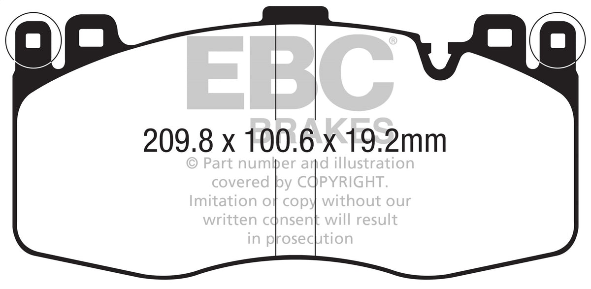 EBC 2015+ Fits BMW X5M 4.4TT (F85) Yellowstuff Front Brake Pads DP42370R