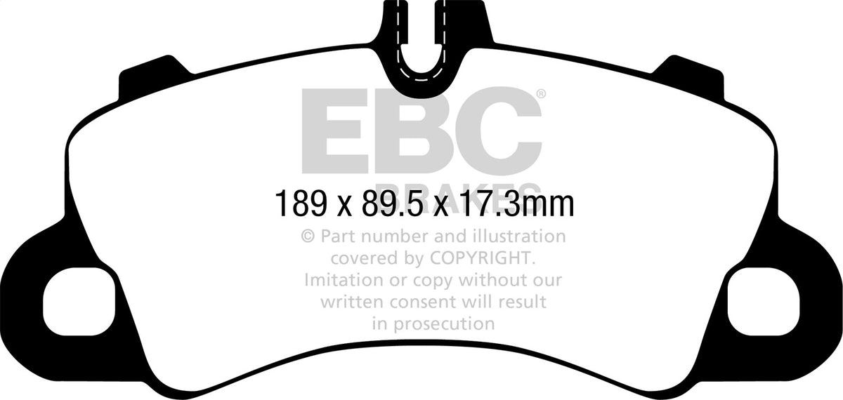 EBC 2018+ Fits Porsche Cayenne (3rd Gen) 3.0L Turbo Yellowstuff Front Brake Pads DP42379R