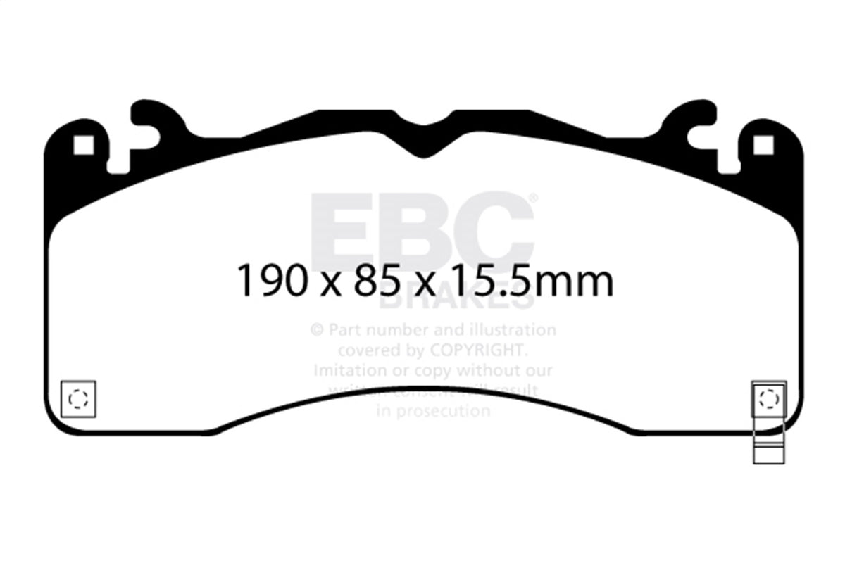 EBC 15+ Fits Ford Mustang 5.0 Performance Pkg Yellowstuff Front Brake Pads DP43040R