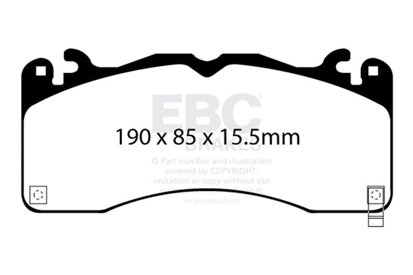 EBC 2015+ Fits Ford Mustang (6th Gen) 2.3L Turbo (GT Package) Ultimax2 Front Brake Pads UD1792