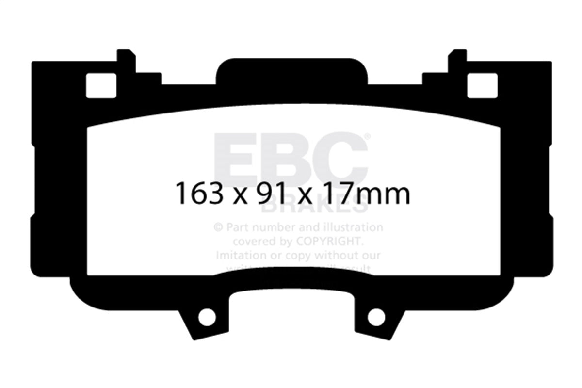 EBC 15+ Fits Ford Mustang 2.3 Turbo Performance Pkg Yellowstuff Front Brake Pads DP43042R