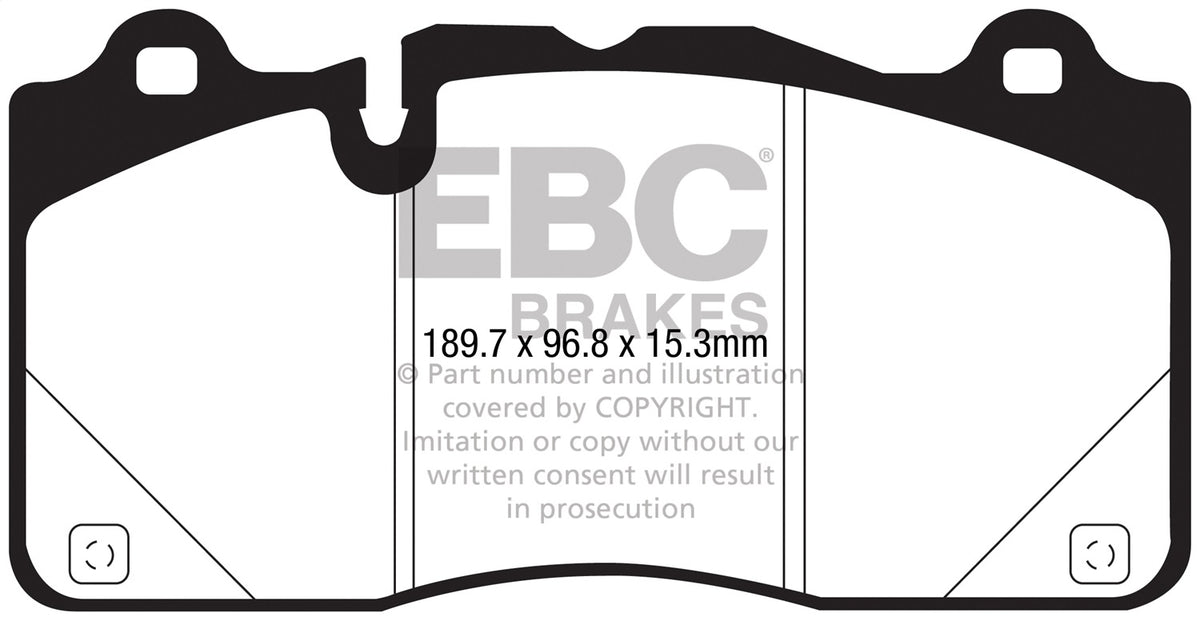 EBC 2016+ Fits Cadillac Cts-V 6.2L Supercharged Yellowstuff Front Brake Pads DP43050R