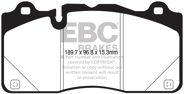 EBC 2016+ Fits Cadillac Cts-V 6.2L Supercharged Yellowstuff Front Brake Pads DP43050R