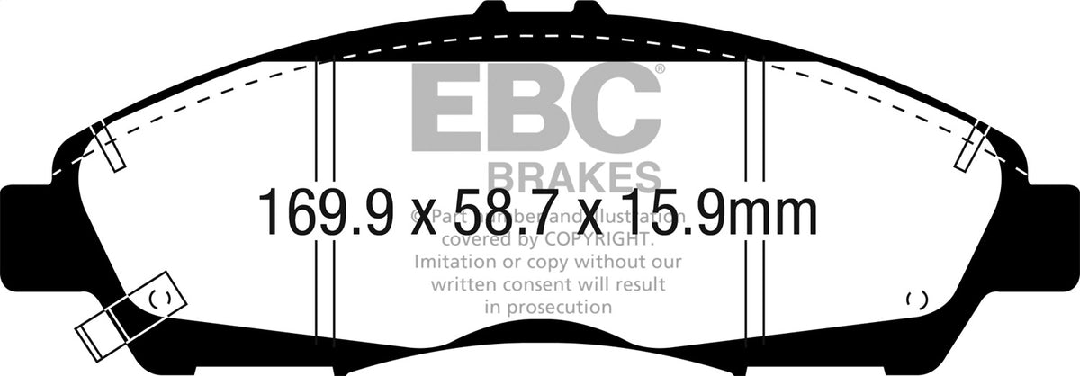 EBC 2017+ Fits GMC Acadia (2nd Gen) 2.5L Greenstuff Front Brake Pads DP63063