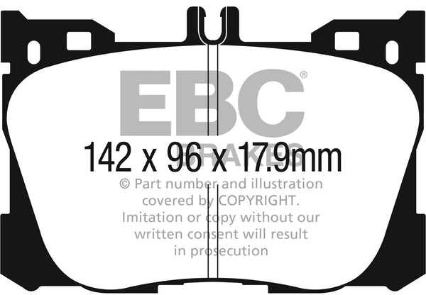 EBC 2017+ Fits Mercedes-Benz E300 (W213) 2.0L Turbo Greenstuff Front Brake Pads DP63070