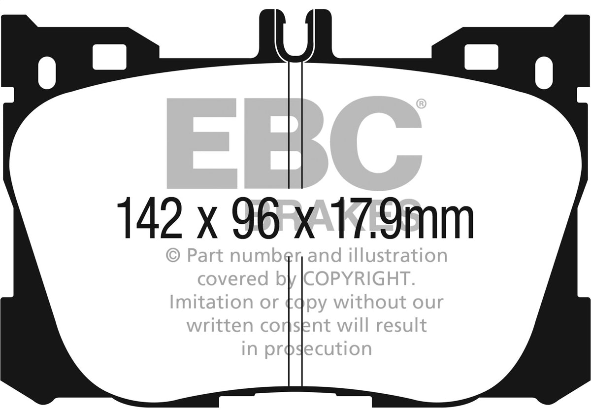 EBC 2017+ Fits Mercedes-Benz E300 (W213) 2.0L Turbo Yellowstuff Front Brake Pads DP43070R