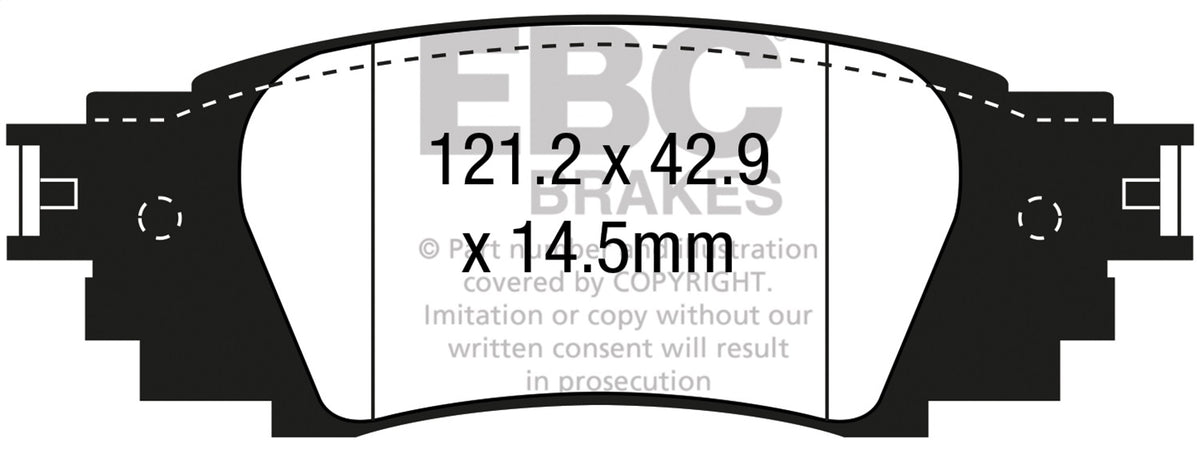 EBC 2016+ Fits Lexus Rx350 3.5L Ultimax2 Rear Brake Pads UD1879