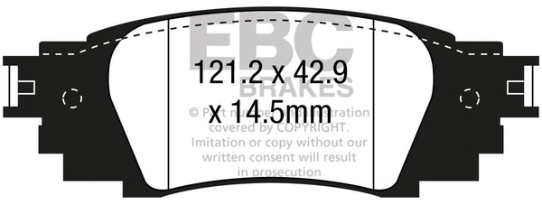 EBC 2016+ Fits Lexus RX350 3.5L Yellowstuff Rear Brake Pads DP43080R