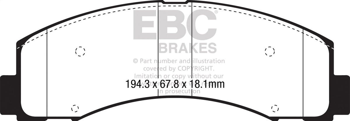EBC 2018+ Fits Ford F-150 2.7L Twin Turbo (2WD) Greenstuff Front Brake Pads DP63088