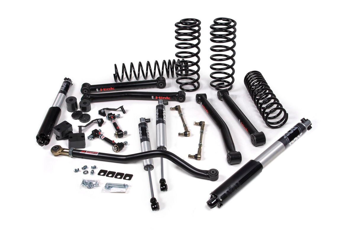JKS 2018-2024 Fits Jeep Wrangler JL J-Konnect 3.5" 4Dr W, FOX 2.0 Performance Series Shocks, HD Rate Coils, Fits 2018-2024 Jeep Wrangler JL JSPEC124KFP