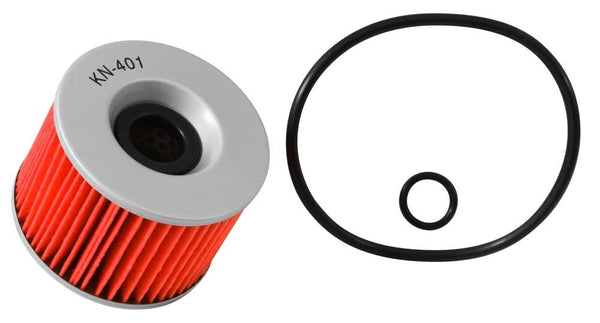 K&N Motorcycle Oil Filter: High Performance, Premium, Designed to be used with Synthetic or Conventional Oils: Fits Select Kawasaki Vehicles, KN-401