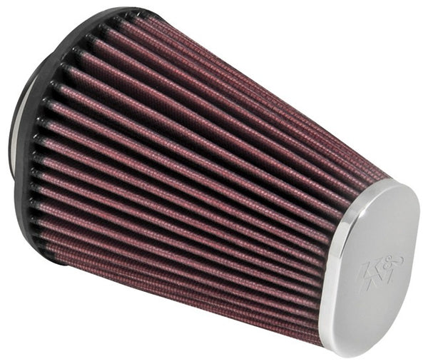 K&N Universal Clamp-On Air Intake Filter: High Performance, Premium, Replacement Air Filter: Flange Diameter: 2.4375 In, Filter Height: 6 In, Flange Length: 0.625 In, Shape: Oval Straight, RC-3680