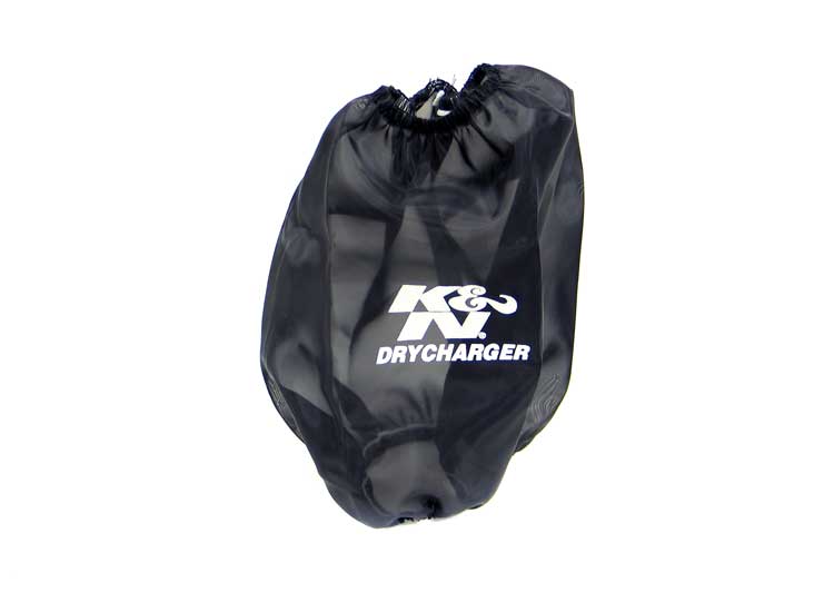 K&N Black Drycharger Round Tapered Air Filter Wrap 5in Top ID / 7.5in Base ID / 8in Height RF-1020DK