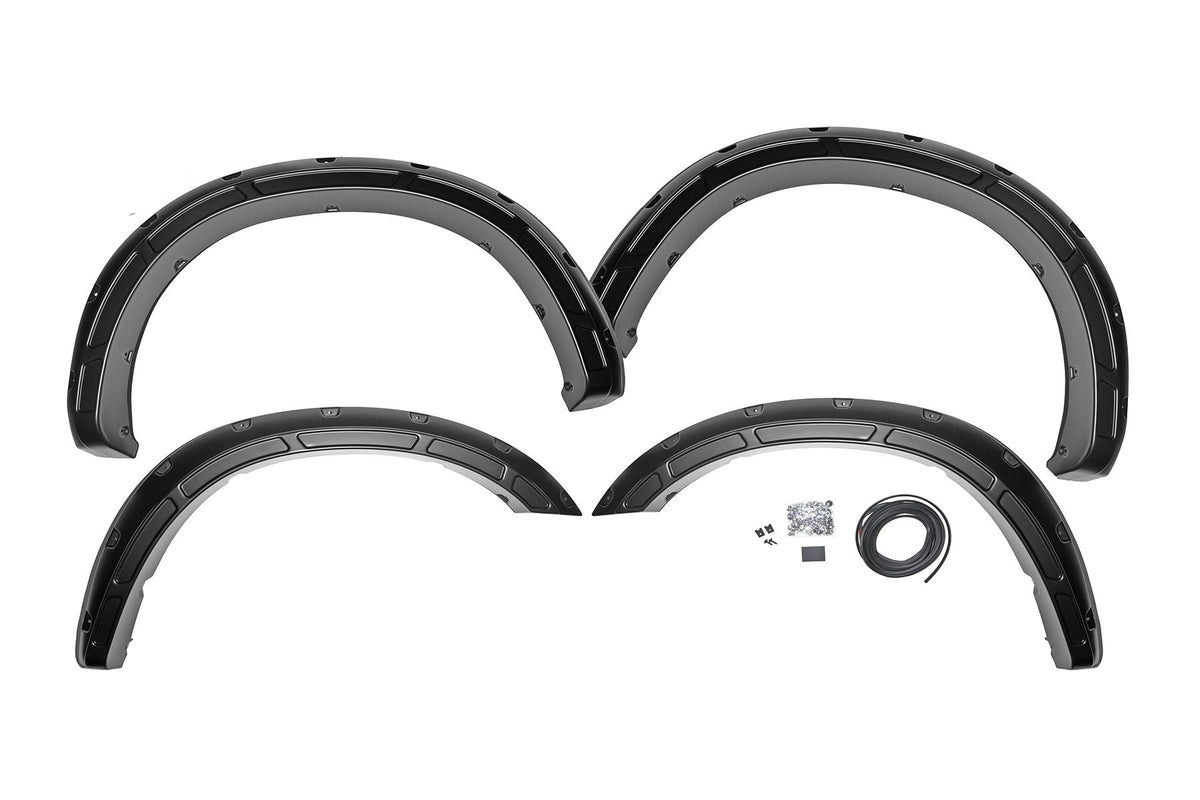 Rough Country Defender Pocket Fender Flares Fits RAM 2500/3500 2WD/4WD (2020-2023) A-D10917