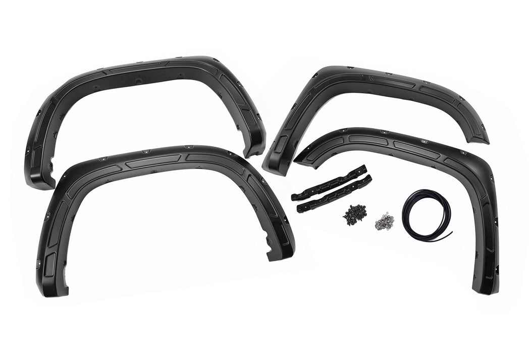 Rough Country Defender Pocket Fender Flares 218 Midnight Black Metallic Fits toyotaTundra (14-21)