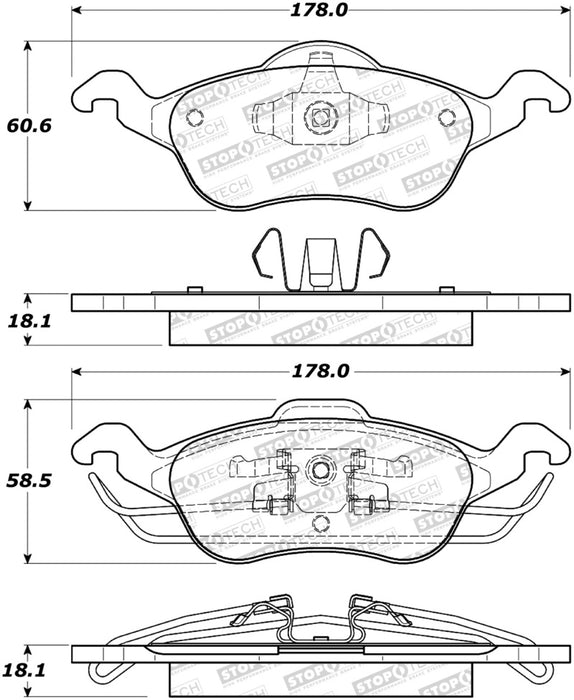 StopTech Street Brake Pads 308.0816