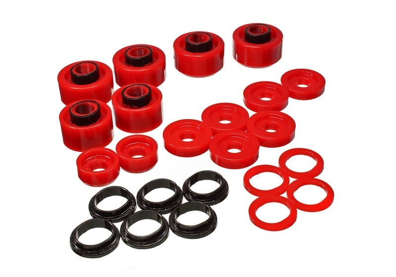 Energy Suspension 05-07 Ford F250/F350 2/4WD Red Body Mount Set 4.4121R