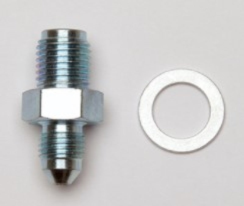 Wilwood Fitting Kit Adaptor -3 JIC to 7/16-20 Male w/ Crush Washer 220-14204