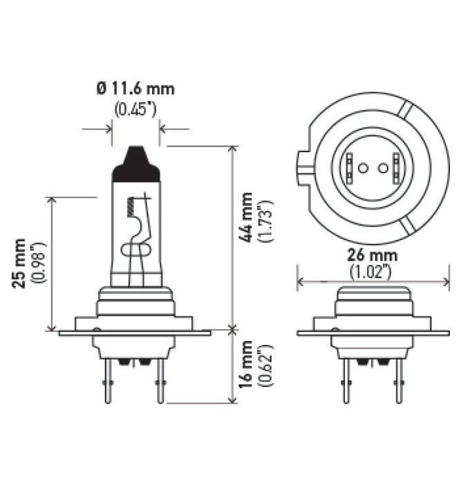 Hella Optilux H7 12V/55W XY Xenon Yellow Bulb H71070702