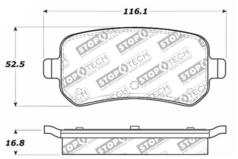 StopTech Street Select Brake Pads Front 305.1021