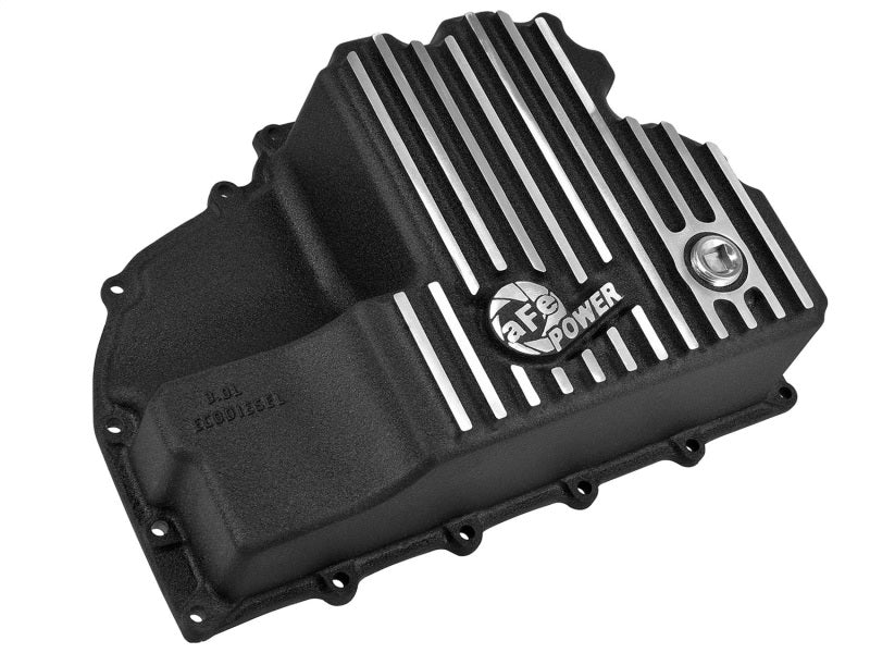 AFE Engine Oil Pan Black Machined; 14-16 Compatible with Dodge RAM 1500 EcoDiesel 3.0L V6 (td) 46-70282