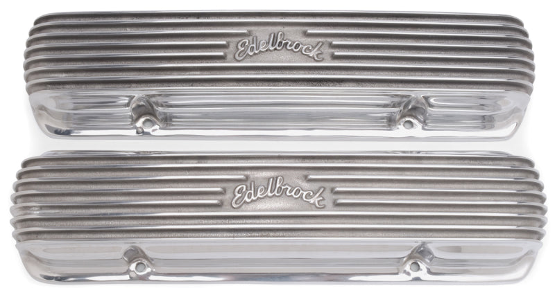 Edelbrock Valve Cover Classic Series Pontiac 1962-1979 301-455 CI V8 Polshed 4130