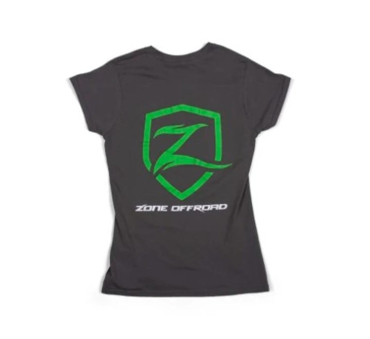 Zone Offroad Charcoal Gray Premium Cotton T-Shirt w/ Zone Offroad Logo Womens Large ZONU9163L