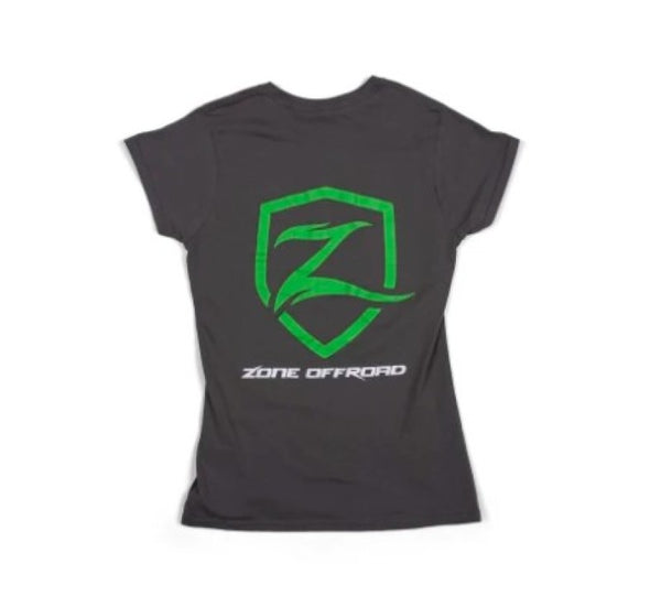 Zone Charcoal Gray Premium Cotton T-shirt W/ Logo Womens Xl U9163XL