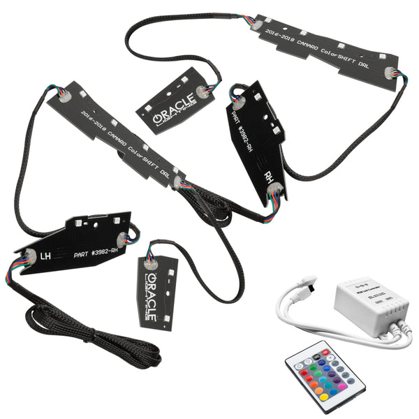 Oracle 16-18 Chevy Camaro RGB+W Headlight DRL Kit ColorSHIFT w/ Simple Controller SEE WARRANTY 1345-504