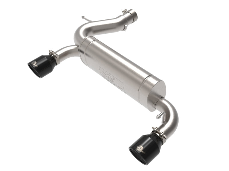 aFe Vulcan 3in 304 SS Axle-Back Exhaust 2021 Ford Bronco L4-2.3L (t)/V6-2.7L (tt) w/ Black Tips 49-33137-B